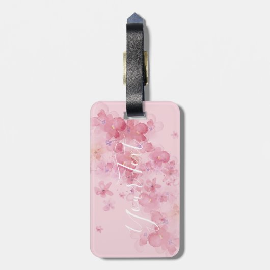  Floral | Jouw tekst hier | BAGAGELABEL (Achterkant verticaal)