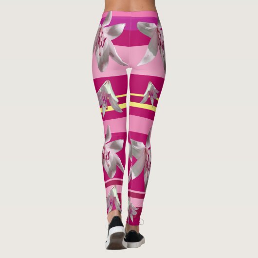 Floral Joy in Roze Leggings (Achterkant)
