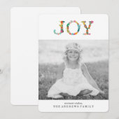 Floral Joy | Moderne vakantiefotokaart Feestdagenkaart (Voorkant / Achterkant)