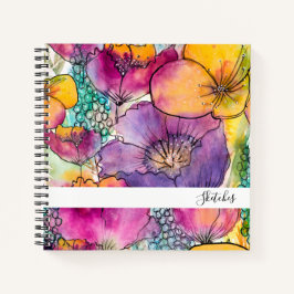 Floral Joy Spiral Schetsboek/Tijdschrift Notitieboek