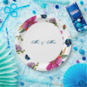 Floral Joyeaux Personalized Occasion Borden Papieren Bordje (Feest)