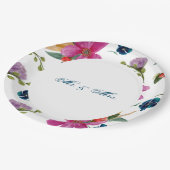 Floral Joyeaux Personalized Occasion Borden Papieren Bordje (Gekanteld)