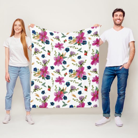 Floral Joyeaux Signature Blanket Fleece Deken (In situ)