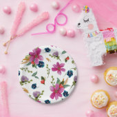 Floral Joyeaux Signature Borden Papieren Bordje (Feest)