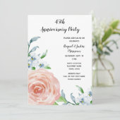 Floral Jubileum Kaart (Staand voorkant)