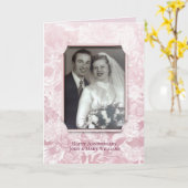 Floral jubileum roze foto lijst kaart (Gele Bloem)