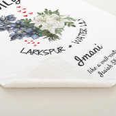 Floral JULI Geboortemaand Bloem Aangepast Christel Sherpa Deken (3/4)