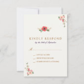 Floral Jumping the Broom Wedding RSVP Response (Voorkant)