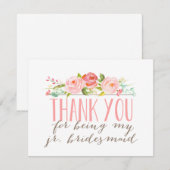 Floral Junior bruidsmeisje bedankt (Voorkant / Achterkant)