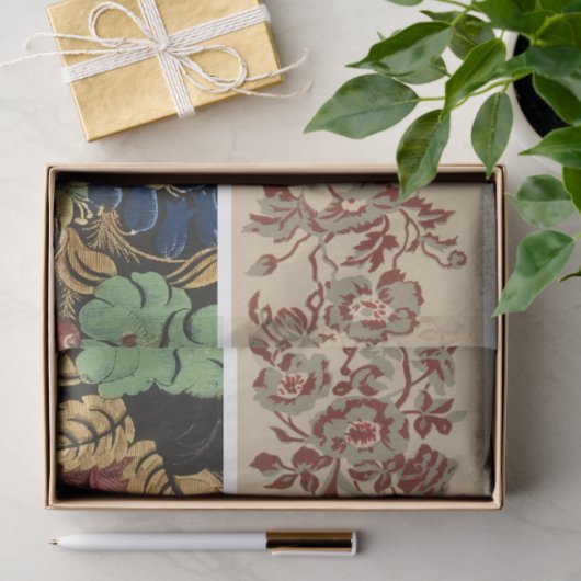 Floral Junk Journal Background Expanders Tissuepapier (Geschenk)