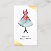  Floral Jurk Vorm Mannequin Mode Stylist Visitekaartje (Voorkant)