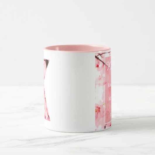 Floral K Initial Mug | Personalized Name & Traits Mok (Midden)