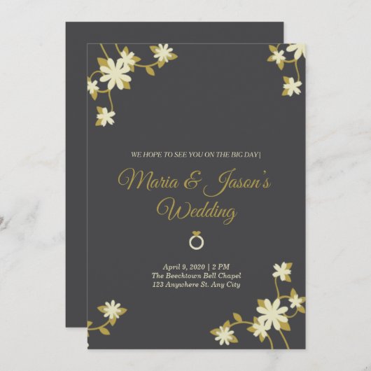 Floral Kaart (Voorkant / Achterkant)