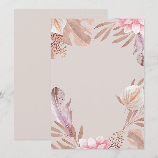 Floral Kaart (Voorkant / Achterkant)