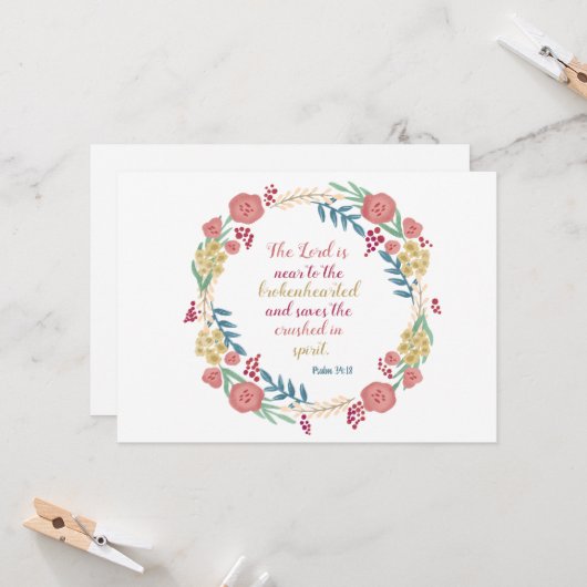 Floral Kaart (Voorkant / Achterkant in situ)