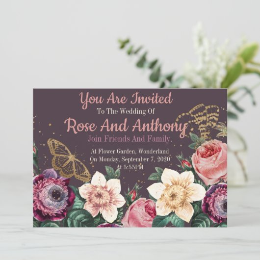 Floral Kaart (Staand voorkant)