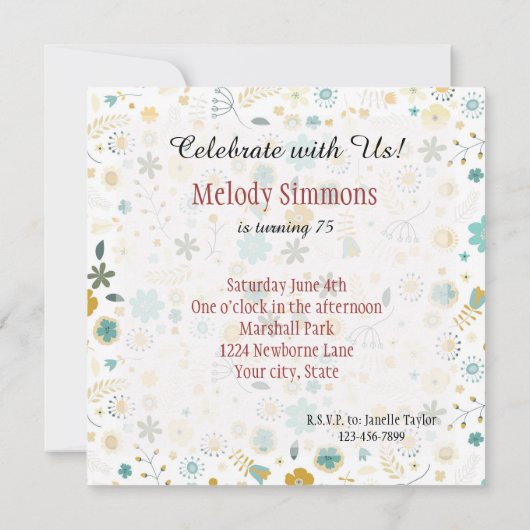 Floral Kaart (Achterkant)