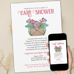 Floral Kaart Shower per Mail Birthday<br><div class="desc">Deze grillige, geïllustreerde douche door postuitnodigingen kan met uw eigen gebeurtenisdetails worden gepersonaliseerd. Of het nu een 40e, 50e, 60e of andere mijlpaal verjaardag is, deze kaartdouche-aankondigingen zijn de perfecte manier om vrienden en familie te vragen om het van ver te vieren! Een zoet, douanegedicht nodigt ontvangers uit om de...</div>