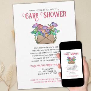 Floral Kaart Shower per Mail Birthday