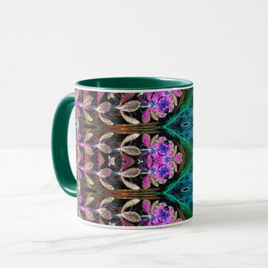 Floral Kaleidoscoop Mok (Voorkant links)