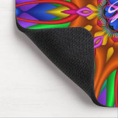 Floral kaleidoscoop mousepad met monogram muismat (Hoek)