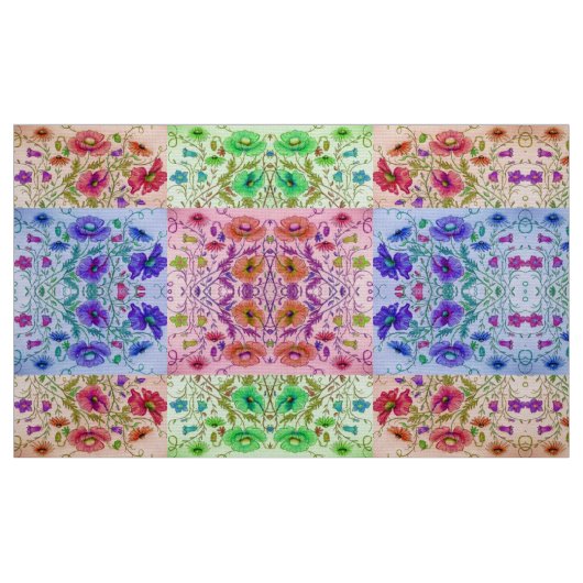 Floral Kaleidoscoop Stof (Fat Quarter)