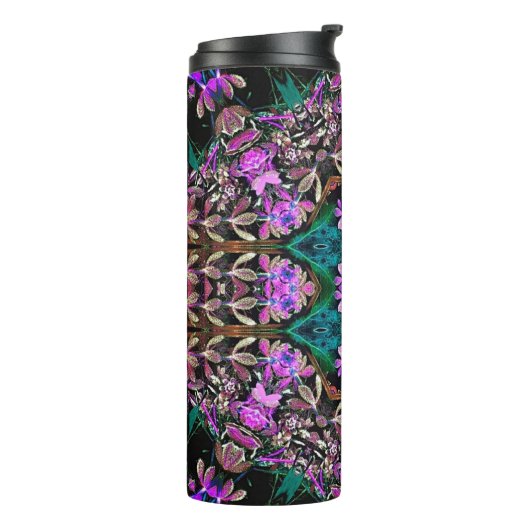 Floral Kaleidoscoop Thermosbeker (Gedraaid links)