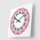 Floral kaleidoscoop vierkante klok (Hoek)