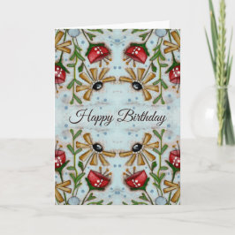 Floral Kaleidoscope - Birthday Kaart