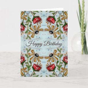 Floral Kaleidoscope - Birthday Kaart