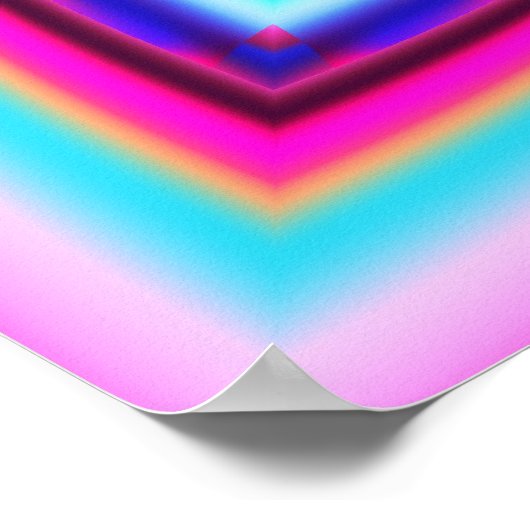 Floral Kaleidoscope, fractal wallart Poster (Hoek)