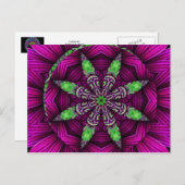 Floral Kaleidoscopic Mandala Design Briefkaart (Voorkant / Achterkant)
