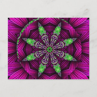 Floral Kaleidoscopic Mandala Design Briefkaart
