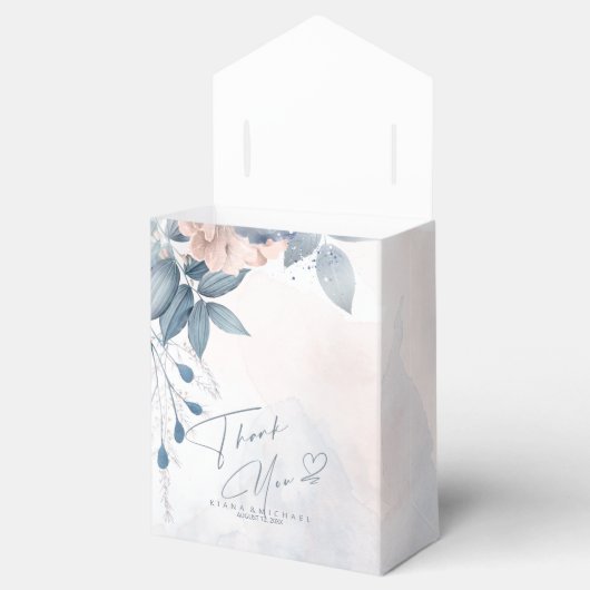 Floral kalligrafie Hartelijk dank voor uw hart Bla Bedankdoosjes (Geopend)