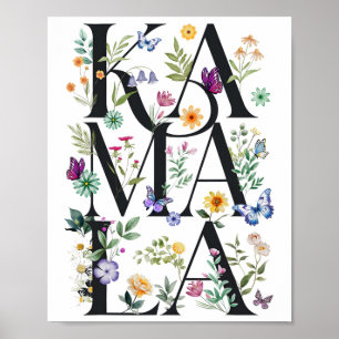 Floral Kamala Botanical Kamala Harris 2024 Madam P Poster