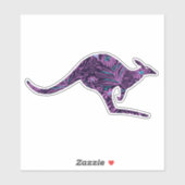 Floral Kangaroo Sticker (Vel)