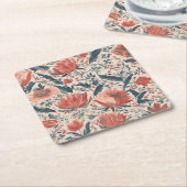  Floral Kartonnen Onderzetters (Schuin)