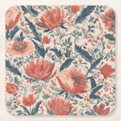  Floral Kartonnen Onderzetters (Voorkant)