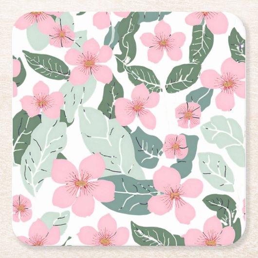 Floral Kartonnen Onderzetters (Voorkant)