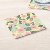 Floral Kartonnen Onderzetters (Schuin)