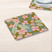 Floral Kartonnen Onderzetters (Schuin)