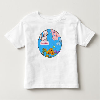 Floral Kat Cuteness Baby T-shirt