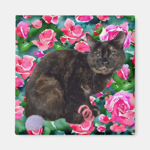 Floral Kat Magneet