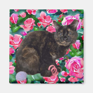 Floral Kat Magneet