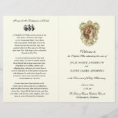 Floral katholiek latijn mis bruiloft programma (Voorkant)