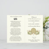 Floral Katholieke bruiloft programma (Staand voorkant)