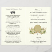 Floral Katholieke bruiloft programma (Voorkant)