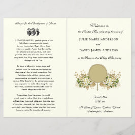 Floral Katholieke bruiloft programma