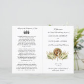 Floral Katholieke Mis Trouwprogramma (Staand voorkant)