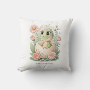 Floral kawaii baby alligator broedeieren -Meisje Kussen